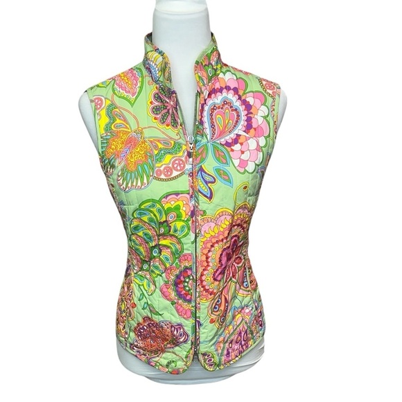 Escada Tops - Escada Sport Floral Quilted Vest - Multicolor
